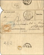 Càd PARIS R. ST LAZARE 26 JANV. 1871 (timbre Décollé Par Immersion) Sur Gazette Des Absents... - Guerre De 1870