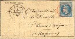 Càd Rouge PARIS SC  13 NOV. 70 / N° 29 Sur Gazette N° 7 Pour St Denis D'Anjou (Mayenne). Au Recto,... - Krieg 1870