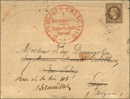 GC 3997 / N° 30 Cachet Rouge Des Aérostiers 1 / AEROSTIERS / NADAR-DARTOIS / DURUOF Sur Lettre Pour... - Guerre De 1870