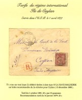 Càd LA HAYE-MALHERBE / EURE / N° 81 Bdf Sur Lettre Recommandée 2 Ports Pour Ceylan. 1888. - SUP.... - Autres & Non Classés