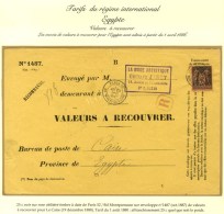 Càd PARIS 52 / BD MONTPARNASSE / N° 91 Sur Valeurs à Recouvrer Pour Le Caire. 1888. - SUP. - R. - Autres & Non Classés