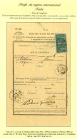 Càd PARIS / TRIBal DE COMMERCE / N° 75 Paire Sur Avis De Réception Pour Rome. 1888. - TB / SUP. - Autres & Non Classés