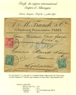 Càd PARIS 48 / R. STE CECILE / N° 75 (2) + 98 Sur Lettre Chargée Pour Nothalten. 1894. - TB /... - Autres & Non Classés