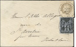 Càd T 17 BOSSIERE-BADEL (23) / N° 27 + N° 83 Sur Enveloppe Carte De Visite. 1880. - SUP. - R. - 1863-1870 Napoléon III Lauré