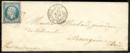 Losange CDS / N° 14 Càd LYON / CAMP DE SATONAY Sur Lettre Avec Texte Pour Bourgoin. 1855. - TB / SUP. -... - 1853-1860 Napoléon III