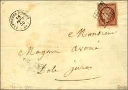 Grille / N° 7 F Nuance Rouge-brun Superbes Marges Càd T 15 DAMPIERRE-S-SALON (69) 18 JANV. 50. - SUP. -... - 1849-1850 Cérès