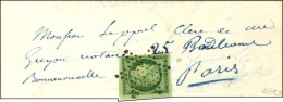 Etoile / N° 2 Nuance Vert Foncé (superbes Marges) Sur Lettre Avec Texte De Paris Pour Paris. 1852. -... - 1849-1850 Cérès