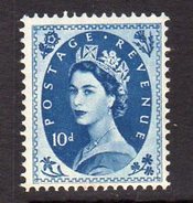 GB 1952-4 10d Wilding Definitive, Wmk. Tudor Crown, SG 527, MNH - Ongebruikt