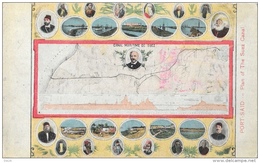 Port-Saïd - Plan Of The Suez Canal - Canal Maritime - Ferdinand De Lesseps En Médaillon - Port Said