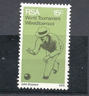 SUD AFRICA   1976 World Bowls Championships, Johannesburg - Flourescent Paper  MNH - Ongebruikt