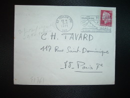 LETTRE TP MARIANNE DE CHEFFER 0,40 De CARNET OBL.MEC.5-1-1971 TOULON PPAL (83) Tolérance 2EME JOUR TARIF URGENT à 0,50 - 1967-1970 Marianne De Cheffer