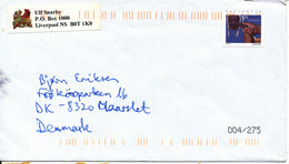 Canada Cover Sent To Denmark Single Stamp - Briefe U. Dokumente