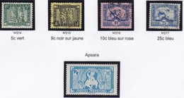 Indochine N° 214/218 Neuf * Et Oblitérés - Unused Stamps