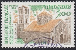FRANCE Francia Frankreich - 1984 , Yvert 81 UNESCO, Oblitéré -  Patrimoine Universel. Église Sainte-Marie à Kotor - Used