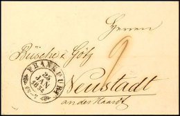 FRANKFURT AM MAIN 1851/1857, Partie Mit 11 Austaxierten Postvereinsbriefen, Alle Mit Vollständigem Inhalt Und... - Sonstige & Ohne Zuordnung