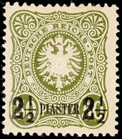 2 1/2 Piaster A. 50 Pfg Oliv, Farbfrisches Kabinettstück, Ungebraucht Mit Originalgummierung Und Kleiner... - Deutsche Post In Der Türkei