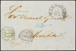 "104" Nebst Großem K2 "DARMSTADT 1 DEC. 1861" Auf Postbezirksbrief 3 Kr. Nach Michelstadt (Ankstpl). Der... - Other & Unclassified