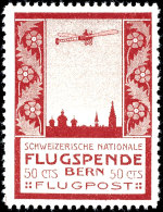 1913, Flugmarke Burgdorf, Tadellos Postfrisch, Mi. Für * 200.-, Katalog: III *1913, Airmail Stamp... - Other & Unclassified