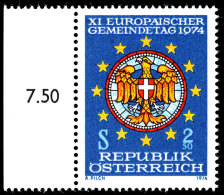 Nicht Zur Ausgabe Gelangt: 2,50 S. Europäischer Gemeindetag 1974, Einwandfrei Postfrisches... - Other & Unclassified