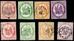 1868, 25 C. Bis 2 Fr. Telegraphenmarken Ungezähnt Und Gezähnt, Tadellos Gestempelte Prachtsätze, Mi.... - Other & Unclassified