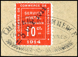 1914, 10 C. Handelskammermarke Auf Briefstück, Mattvioletter Handelskammerstempel Und Datumseinzeiler Vom... - Sonstige & Ohne Zuordnung