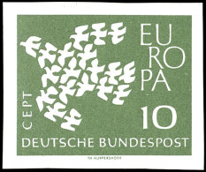 10 Pfg. Oliv Europa CEPT, Breitrandig Ungezähnt, Einwandfrei Postfrisch, Signiert H.W.Sieger, Mi. 800,-,... - Sonstige & Ohne Zuordnung