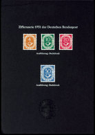 Ankündigungskarton Mit 4 Pfg, 10 Pfg, 20 Pfg Und 30 Pfg Posthorn Auf Schwarzem Papier Mit Trockensiegel Der... - Other & Unclassified