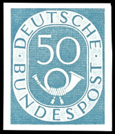 50 Pfg Posthorn, Abart "ungezähnt", Tadellos Postfrisch, Fotoattest A.Schlegel BPP: "Die Erhaltung Ist... - Other & Unclassified
