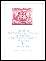 Blockausgabe "Erste Zentrale Briefmarkenausstellung Der Betriebsarbeitsgemeinschaften Philatelie, Berlin",... - Sonstige & Ohne Zuordnung