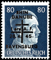 1 Bis 80 Pfg Hitler Aufdruck-Ausgabe, Kpl. 18 Einwandfrei Postfrische Werte, Sign. STURM, Mi. 350,-, Katalog:... - Ravensburg