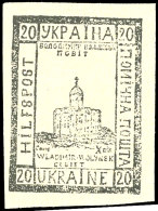 20 Gr. Hilfspostmarke Cholm-Ausgabe 20.4.41, Grau Auf Weiß, Tadellos Ungebraucht Ohne Gummierung - Wie... - Other & Unclassified