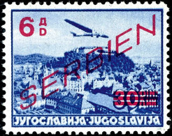 Flugpostmarke über 6 Din. In Postfrischer Erhaltung Mit Dem Plattenfehler "eingekerbte Aufdruck-Wertziffer 6",... - Other & Unclassified