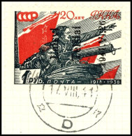 80 Kop. Freimarke Mit Aufdruck "Laisvi Telsiai 1941.VI.26" In Type II, Tadellos Gestempelt Auf Briefstück,... - Sonstige & Ohne Zuordnung