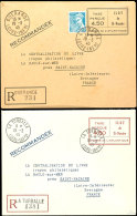 1945, Zwei Verschiedene Ganzsachenumschläge Zu 4,50 Fr. (einmal Schwarzer Eindruck Auf Braunem Umschlag, Der... - Other & Unclassified