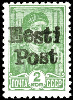 2 Kop. Freimarke Mit Handstempel-Aufdruck "Eesti Post", Tadellos Postfrisch, Auflage Nur 600 Exemplare, Signiert... - Other & Unclassified