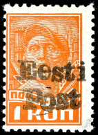 1 Kop. Freimarke Mit Handstempel-Aufdruck "Eesti Post", Tadellos Postfrisch, Auflage Nur 600 Exemplare, Signiert... - Other & Unclassified