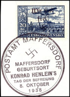 50 H. Bis 20 Kc. Flugpostmarken Mit Aufdruck "Wir Sind Frei! + Hakenkreuz", Tadellos Gestempelt "POSTAMT... - Sonstige & Ohne Zuordnung