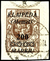 10 M Bis 400 M, 10 M Bis 500 M Und 10 M Bis 200 M, Die 3 Aufdruck-Ausgaben Unter Litauischer Besetzung Vom Februar... - Klaipeda 1923