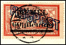 60 Pfennig Bis 4 Mark Flugpost-Aufdruckausgabe, Mit 7 Werten Komplett Auf Briefstücken, Alle Tadellos... - Memelgebiet 1923