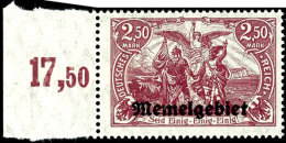 2,50 Mark Deutsches Reich Mit Aufdruck "Memelgebiet", Bräunlichlila, Tadellos Postfrisch, Gepr. Klein BPP, Mi.... - Memelgebiet 1923