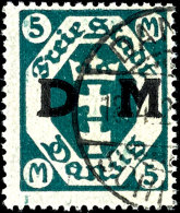 5 Mark Dienstmarke 1922/23, Stehendes Wasserzeichen 3, Zeitgerecht Entwertet "Danzig Schidlitz 18.4.23", Tadellose... - Sonstige & Ohne Zuordnung