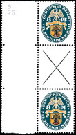 Nothilfe 1928, 8 Pfg Wappen + X + 8 Pfg Wappen, Senkrechter Zusammendruck, Tadellos Ungebraucht, Mi. 1.300.-,... - Sonstige & Ohne Zuordnung