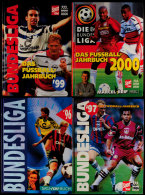 FUSSBALL-BUNDESLIGA-Jahrbücher, 4 Gut Erhaltene Exemplare Von 1996, 1997, 1999, 2000.  Soccer National... - Sonstige & Ohne Zuordnung