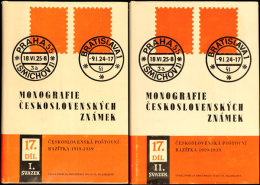 CSSR 1988 :  Monografie Ceskosl. ZNAMEK, Stempel Von  1919 - 1939, Zwei Handbücher Mit über 1.100 Seiten,... - Sonstige & Ohne Zuordnung