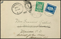 "PAQUEBOT SINGAPORE 1.SP.1925", Klar Rückseitig Auf Brief Mit Deutsches Reich-Frankatur Und... - Other & Unclassified