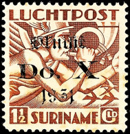 10 C. Bis 1 1/2 Gulden "Südamerikaflug Des Flugbootes Do X", Flugpost-Ausgabe 1931, Ungebraucht Mit... - Suriname