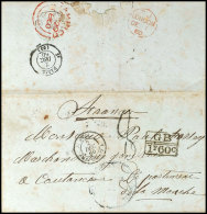 1860, "TAMPICO OC.29.1860" , Roter Stempel Des Brit. Postamtes Rückseitig Auf Komplettem Faltbrief Mit... - Sonstige & Ohne Zuordnung