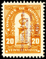 5 Cts. Auf 20 C. Hellbraun, Violetter Aufdruck, Flugpostmarke 1930, Tadellos Ungebraucht, Signiert, Mi. 800.-,... - Honduras