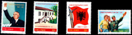 1971, 30 Jahre Arbeiterpartei Albaniens 1971, 4 Werte, Kpl. Ohne Gummi, Mi. 180,-, Katalog: 1098/01 **1971, 30... - Other & Unclassified