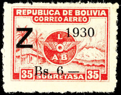 1,50 Bs. Bis 6 Bs. "Anschlussdienst An Das Luftschiff Graf Zeppelin", Flugpostausgabe 1930, Tadellos Ungebraucht,... - Bolivia